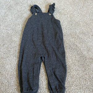 Old Navy Baby Girl Overalls Dark Grey Size 12-18 Months